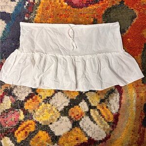 Vintage Victoria's Secret White Ruffled Micro Mini Skirt